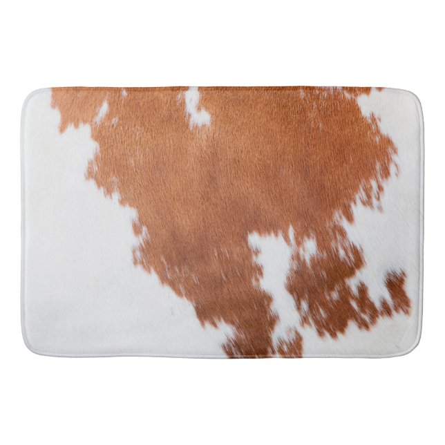 Luxury Cowhide Animal Skin Bath Mat (Front)