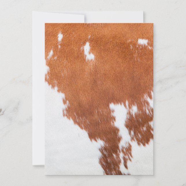 Luxury Cowhide Animal Skin Print  Invitation (Front)