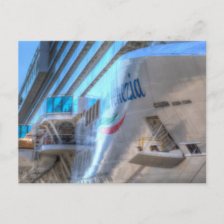 Luxury Cruise Ship Bow Holiday Postcard