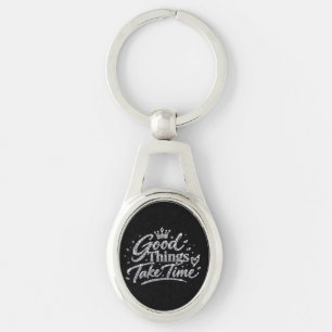 Luxury Crystal Crown Quote Keychain