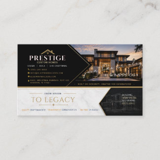 Luxury Custom Home Builder Business Card