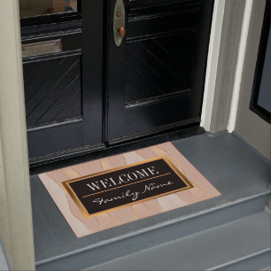 Luxury Customize Glitter Rose Gold  Doormat