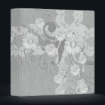 Luxury Daisy Lace Grey Burlap Binder<br><div class="desc">Romantic Wedding Binder</div>