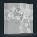 Luxury Daisy Lace Grey Burlap Binder<br><div class="desc">Romantic Wedding Binder</div>