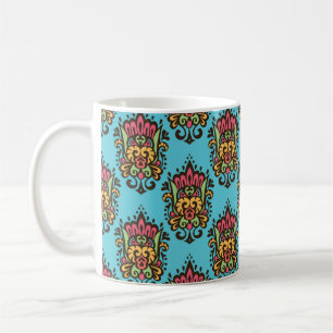 Luxury Damask flower seamless pattern. Floral Vint Coffee Mug