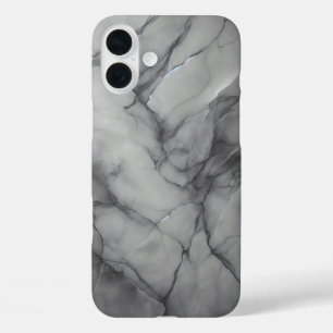 Luxury Dark Grey Marble Phone Case - Bold Cracked 