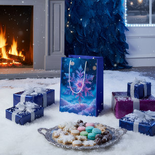Luxury Dark Snowflake Gift Bag