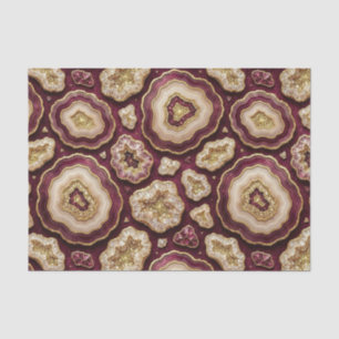 Luxury Decoupage Burgundy + Gold Agate Geode Tissue Paper