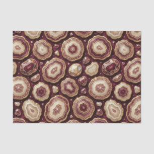 Luxury Decoupage Burgundy + Gold Agate Geode Tissue Paper