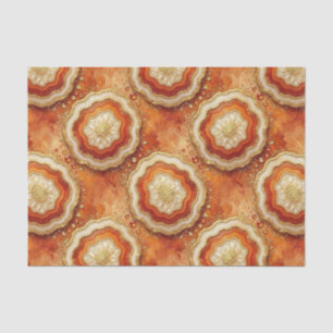 Luxury Decoupage Burnt Orange + Gold Agate Geode Tissue Paper