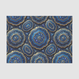 Luxury Decoupage   Navy Blue + Gold Agate Geode Tissue Paper