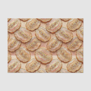 Luxury Decoupage Rose Gold + Gold Agate Geode Tissue Paper