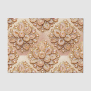 Luxury Decoupage Rose Gold + Gold Agate Geode Tissue Paper