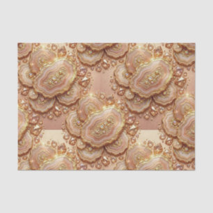 Luxury Decoupage Rose Gold + Gold Agate Geode Tissue Paper