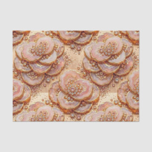 Luxury Decoupage Rose Gold + Gold Agate Geode Tissue Paper