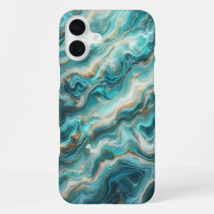 Luxury Deep Turquoise Marble Phone Case - Elegant