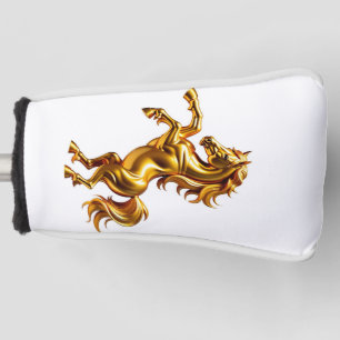 Luxury design Golden Horse Golf Head Cover