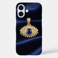 Luxury Designer-Style Evil Eye Pendant on Velvet