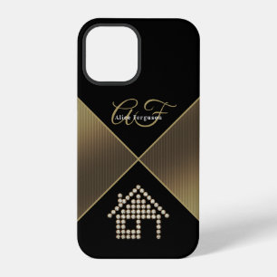 Luxury Diamond Home   Golden Initals iPhone 12 Pro Case
