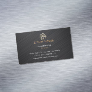 Luxury Diamond Home   Professional Real Estate Magnetic Business Card