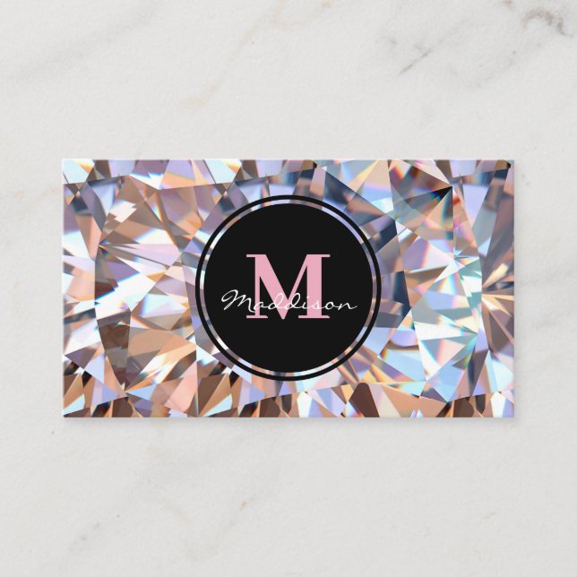 Luxury Diamond Jewel Gem Design Business Card (Front)