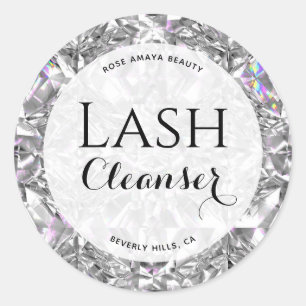 Luxury Diamond Pattern Lash Cleanser Custom Label