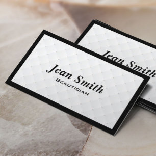 Luxury Diamond Quilt Beautician Business Card
