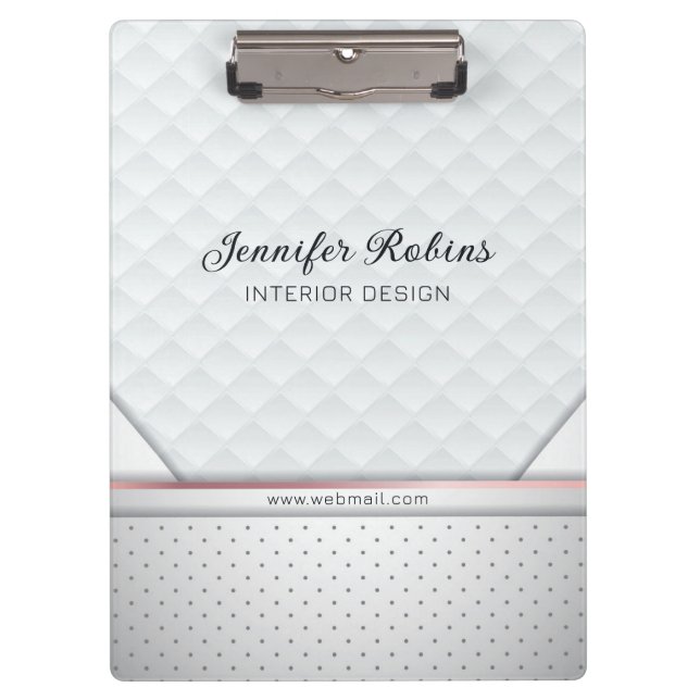 Luxury Diamond Shapes Clipboard (Front)