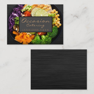 Luxury Dinner Food Plate Design Chef Catering Business Card