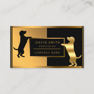 Luxury Dog Veterinarian Professional Add Your Text Business Card