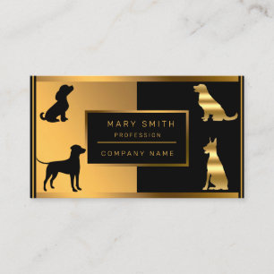 Luxury Dog Walker And Veterinarian Add Your Text Business Card