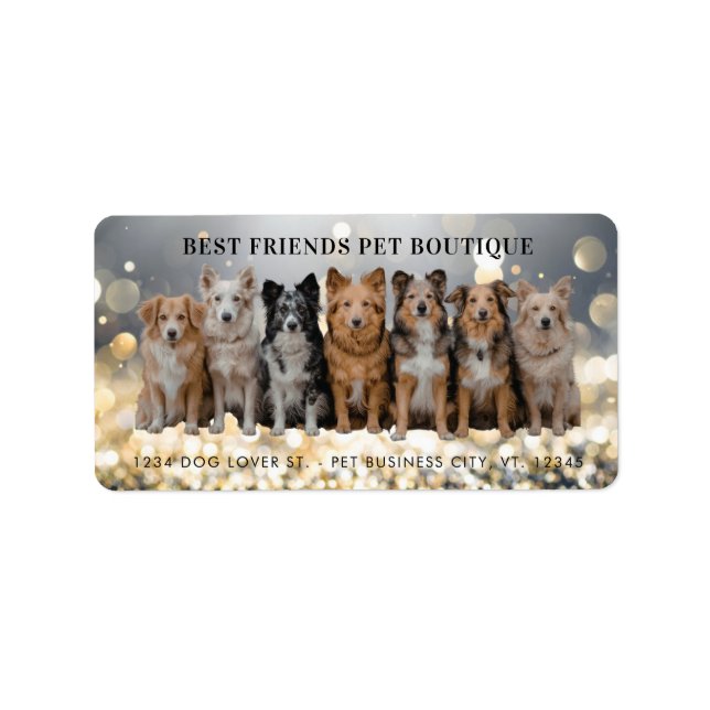 Luxury Dog Walker / Pet Sitter Return Address  Label (Front)