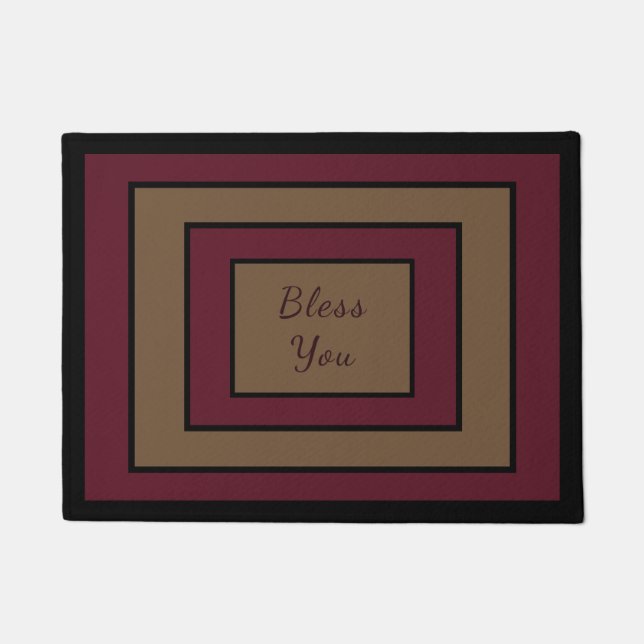 Luxury Door Mat, God Bless You, New Home Present D Doormat (Front)