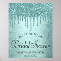 Luxury Drip Bridal Shower | Pastel Mint Green Pour