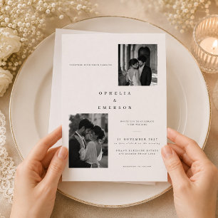 Luxury Editorial Gallery Wedding  Invitation