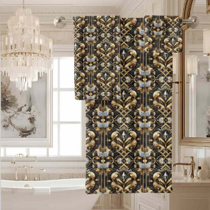 Luxury & Elegance Art Deco Black & Gold Bath Towel Set