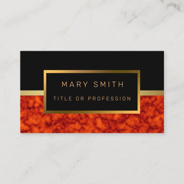 Luxury Elegant Black Gold Business Card (Front)