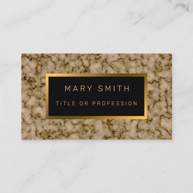 Luxury Elegant Black Gold Business Card (Front)