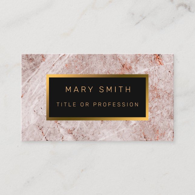 Luxury Elegant Black Gold Business Card (Front)