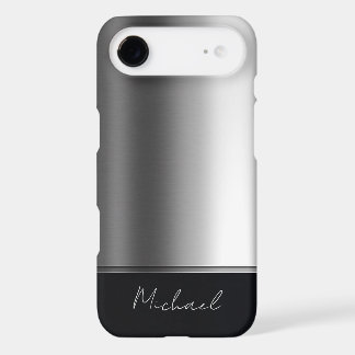 Luxury Elegant Brushed Metal Silver Gray