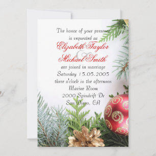 Luxury Elegant Christmas Winter Wedding Invite