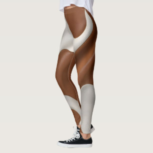 Luxury Elegant Faux Cow Leather Modern Collection Leggings