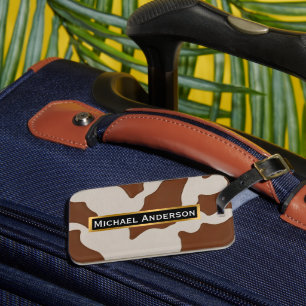Luxury Elegant Faux Cow Leather Trendy Collection Luggage Tag