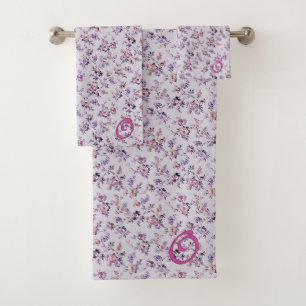 Luxury Elegant Floral (A-Z) Bath Towel Set