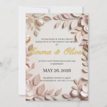 Luxury Elegant Floral Wedding Invitation