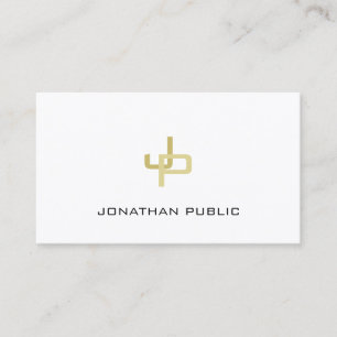 Luxury Elegant Gold Monogram Professional Modern Business Card