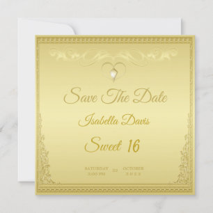Luxury Elegant gold ornate corner border Invitati Invitation