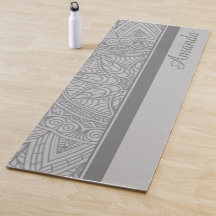 Luxury Elegant Grey Black Mandala Design Name