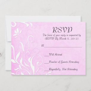 Luxury Elegant Light Violet Floral RSVP card