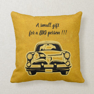 Luxury Elegant Modern Black Gold Car Throw Pillow
